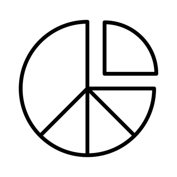 Pie Chart Vector Icon Design — ストックベクタ