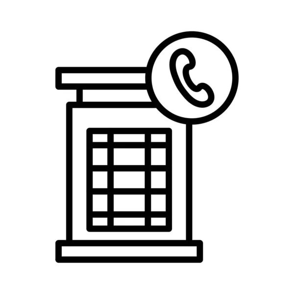 Telephone Booth Vector Icon Design — Stock vektor