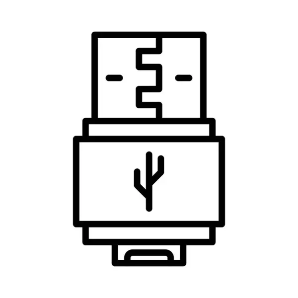 Usb Flash Drive Vector Icon Design — Stock Vector