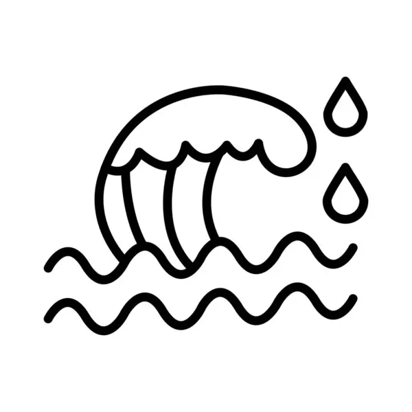 Wave Vector Icon Design — Stock Vector