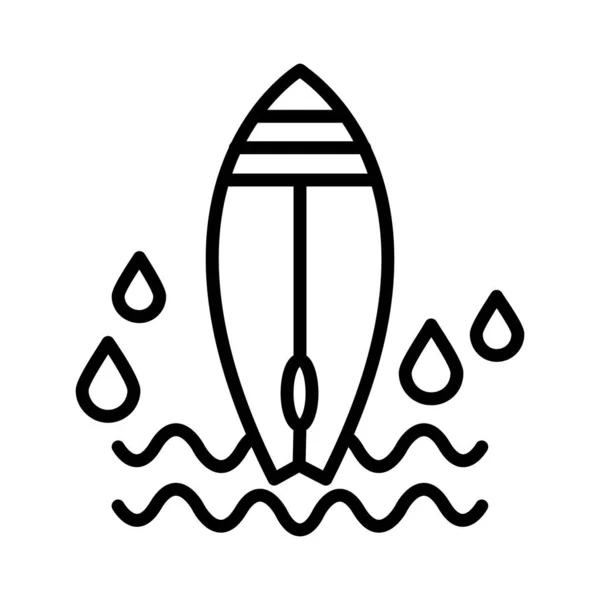 Sörf Vektörü Simgesi Tasarımı — Stok Vektör