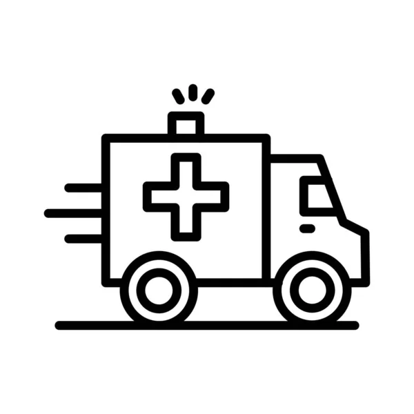 Ambulancia Vector Icono Diseño — Vector de stock