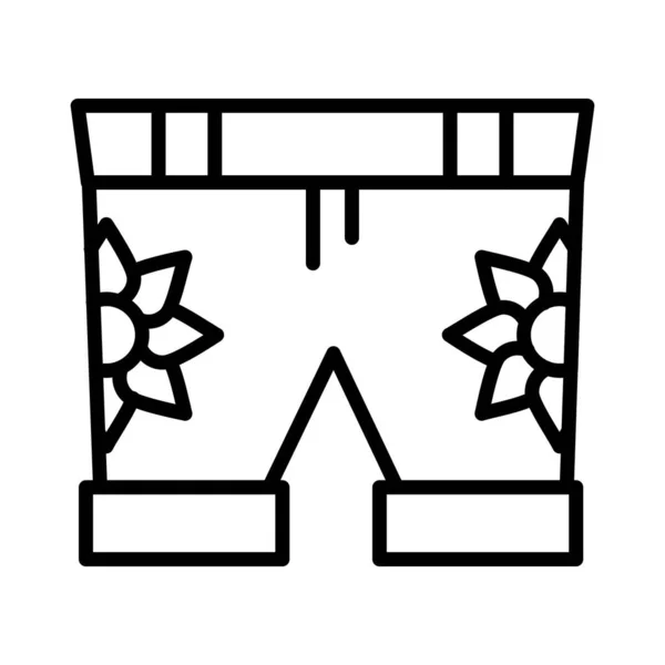 Pantalones Cortos Vector Icon Design — Archivo Imágenes Vectoriales