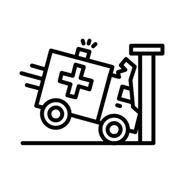 Ambulance Accident Vector Icon Design — Stock Vector