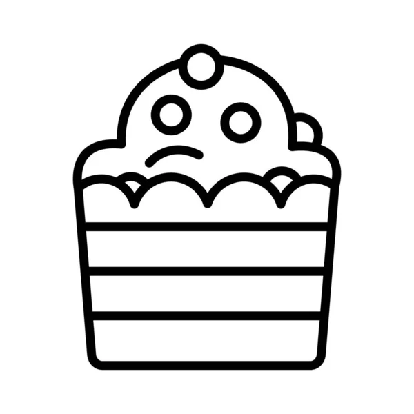 Cupcake Vector Icon Design — Vetor de Stock