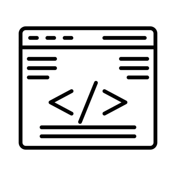 Webプログラミングベクトルアイコンデザイン — ストックベクタ
