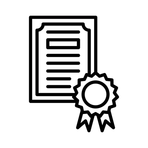 Certificate Vector Icon Design — Vetor de Stock