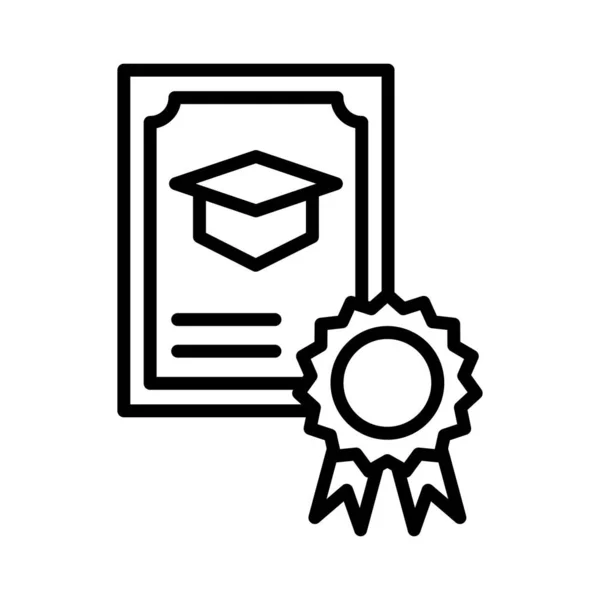 Certificado Vector Icon Design — Vetor de Stock