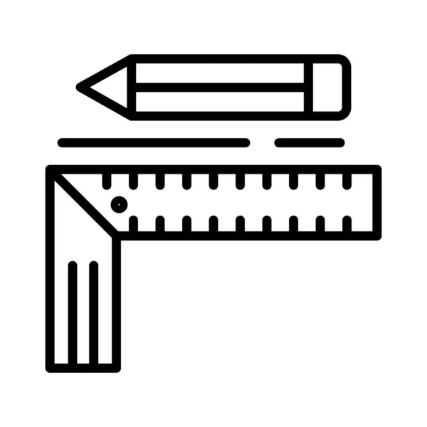 Angle Ruler Vector Icon Design — Vector de stock
