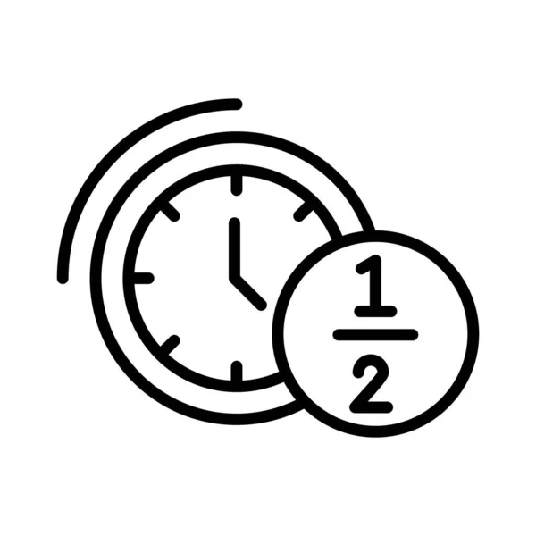 Diseño Del Icono Del Vector Medio Tiempo — Vector de stock