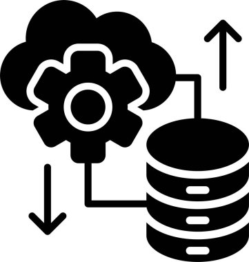 Bulut Veritabanı Kabartma Simgesi Tasarımı