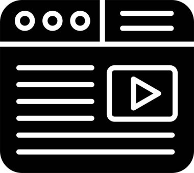 Video İçeriği Kabartma Simgesi Tasarımı