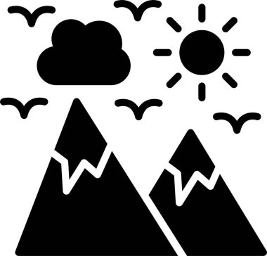 Dağ Kabartma Simgesi Tasarımı