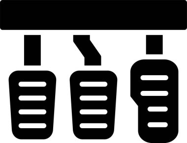 Araba Pedalları Kabartma Simgesi Tasarımı