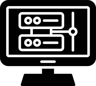 Çevrimiçi Sunucu Kabartma Simgesi Tasarımı