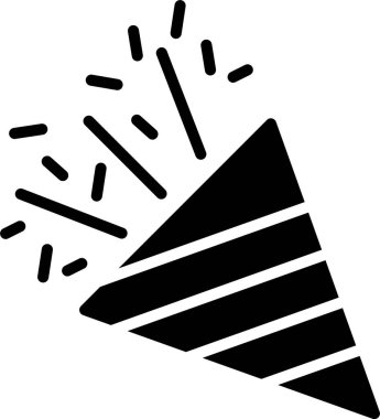 Parti Popper Kabartma Simgesi Tasarımı