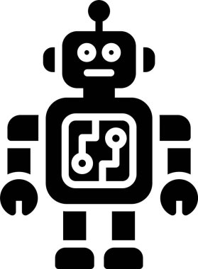 Robot kabartma simgesi tasarımı