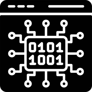İkili Kod Kabartma Simgesi Tasarımı