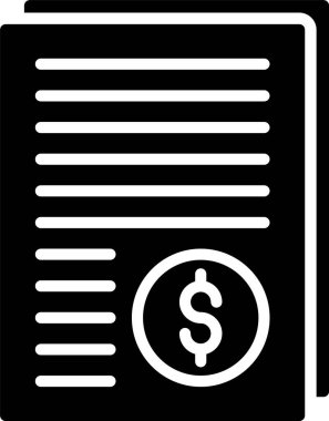 Fatura glif simgesi tasarım