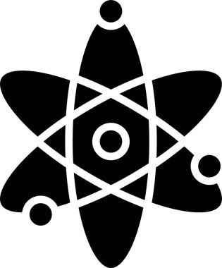 Atom Kabartma Simgesi Tasarımı