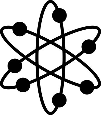 Atom Kabartma Simgesi Tasarımı