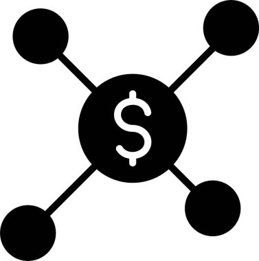 Finans Bağlantısı Kabartma Simgesi Tasarımı