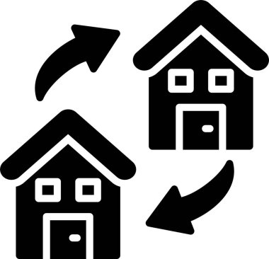 Taşınan Ev Kabartma Simgesi Tasarımı