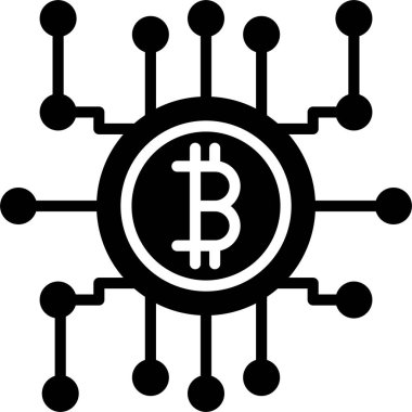 Kripto para birimi Kabartma Simgesi Tasarımı