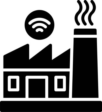 Fabrika glif simgesi tasarım