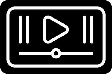 Video Oynatıcı Glyph Simgesi Tasarımı