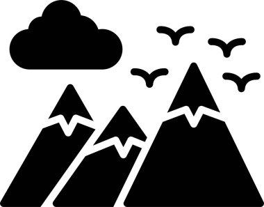 Dağ Kabartma Simgesi Tasarımı