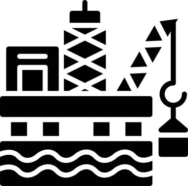 Yağ Platformu Kabartma Simgesi Tasarımı