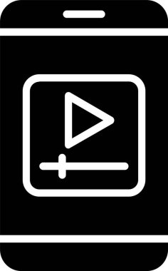 Video Oynatıcı Glyph Simgesi Tasarımı