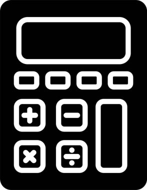 Hesap Makinesi Kabartma Simgesi Tasarımı