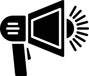 Megafon glif simgesi tasarım