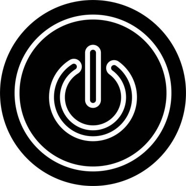 Güç Düğmesi Kabartma Simgesi Tasarımı