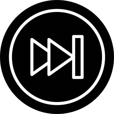 Hızlı İleri Glif Simgesi Tasarımı