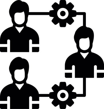 Takım çalışması Glyph Simgesi Tasarımı