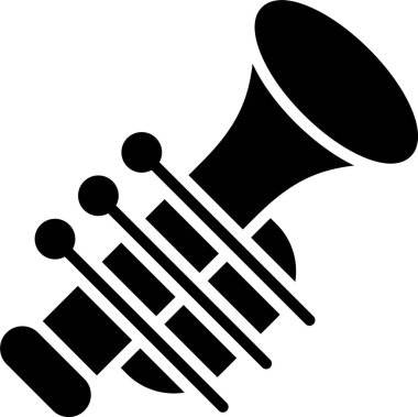 Parti Trompetleri Kabartma Simgesi Tasarımı