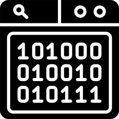 İkili Kod Kabartma Simgesi Tasarımı