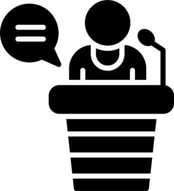 Konferanslar Glyph Simge Tasarımı