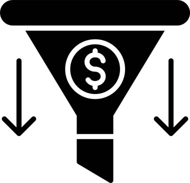 Ekonomi Filtreleme Kabartma Simgesi Tasarımı