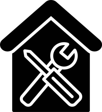 Ev Onarımı Kabartma Simgesi Tasarımı
