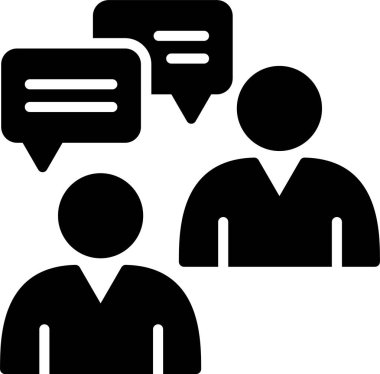 Tartışma Kabartma Simgesi Tasarımı