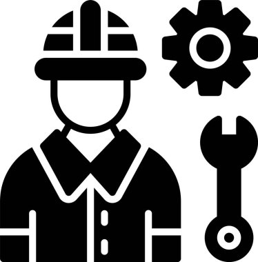 Mühendis Glyph Simge Tasarımı