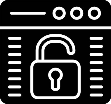 Asma Kilit Kabartma Simgesi Tasarımı