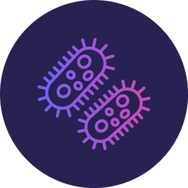 Bakteri Çizgisi Gradyan Çemberi Simgesi