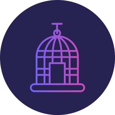 Kafes Satırı Gradyan Çemberi Simgesi