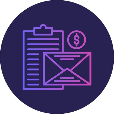 Kurumsal Kimlik Çizgisi Gradyan Çemberi Simgesi