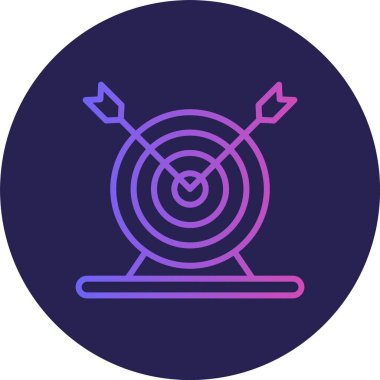 Hedef Satır Gradyan Çemberi Simgesi